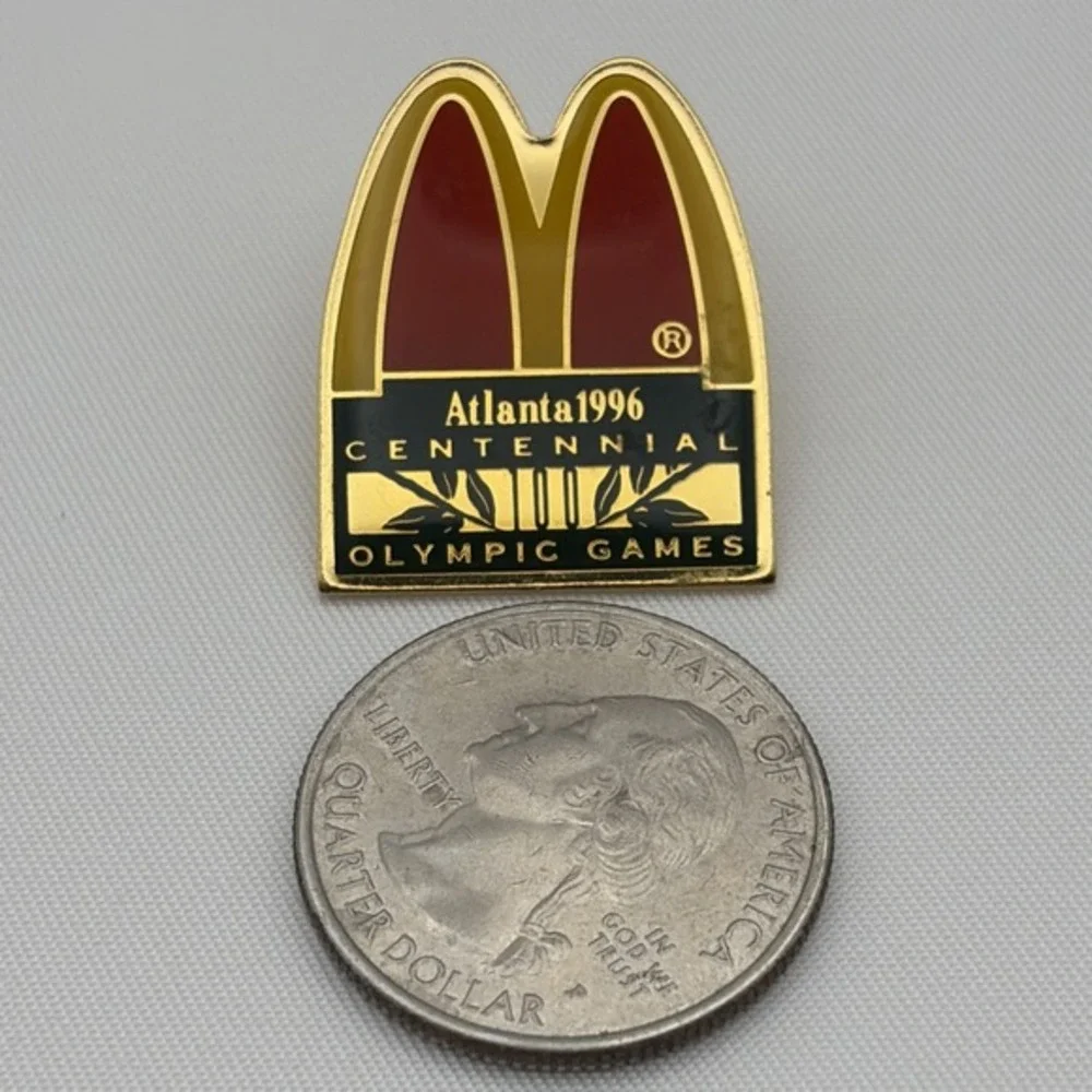 1996 McDonald's Atlanta Centennial Olympic Games Fast Food Lapel Hat Pin Vintage